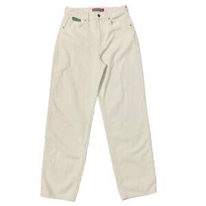 Empyre Women’s Tori Corduroy Pants High Rise Straight Leg Baggy Sz 8 Off White